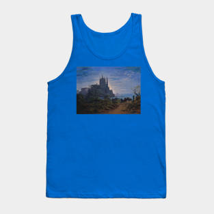 Gothic Church on a Rock by the Sea by Karl Friedrich Schinkel Tank Top